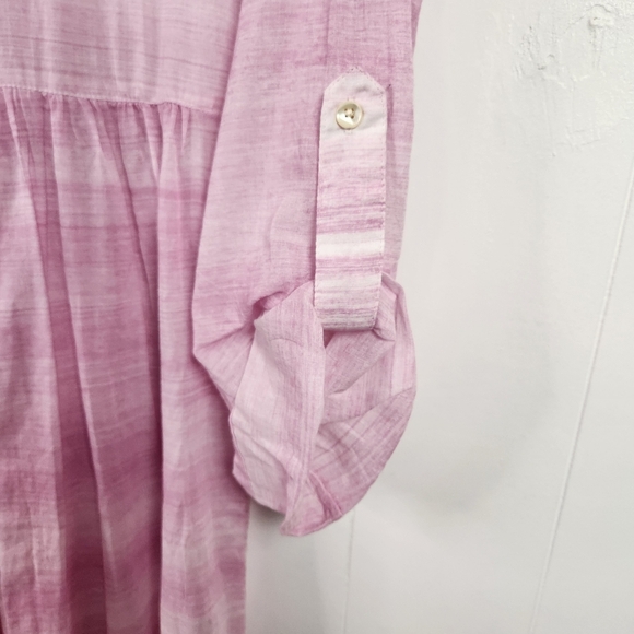 April Cornell Pink Sheer Maxi Dress Cotton Nightgown Cottagecore Whimsy Size XS - Picture 4 of 8